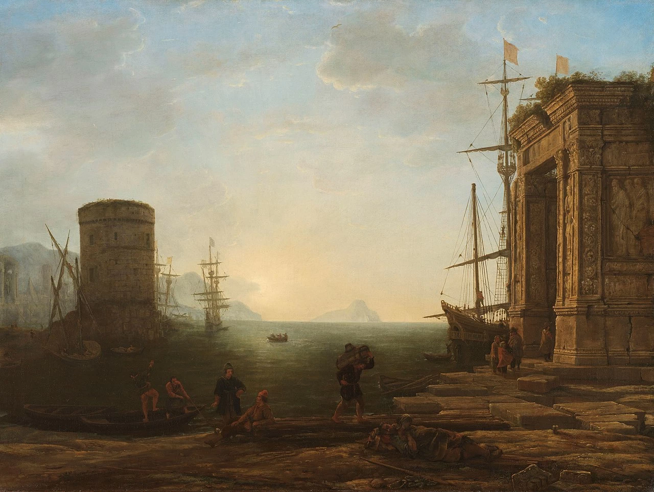 Vista sul porto all'alba - Rijksmuseum Amsterdam